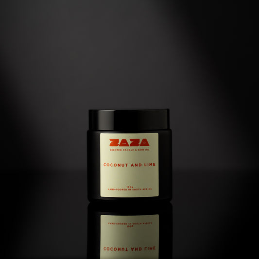 Coconut and Lime Scented Candle and Body Oil